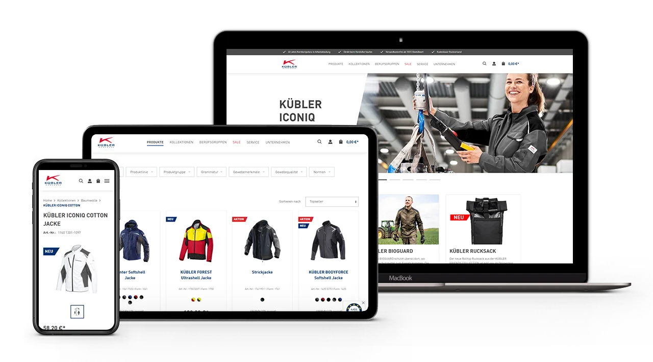Shopware-responsive-design shopware responsive design kuebler Workwear
