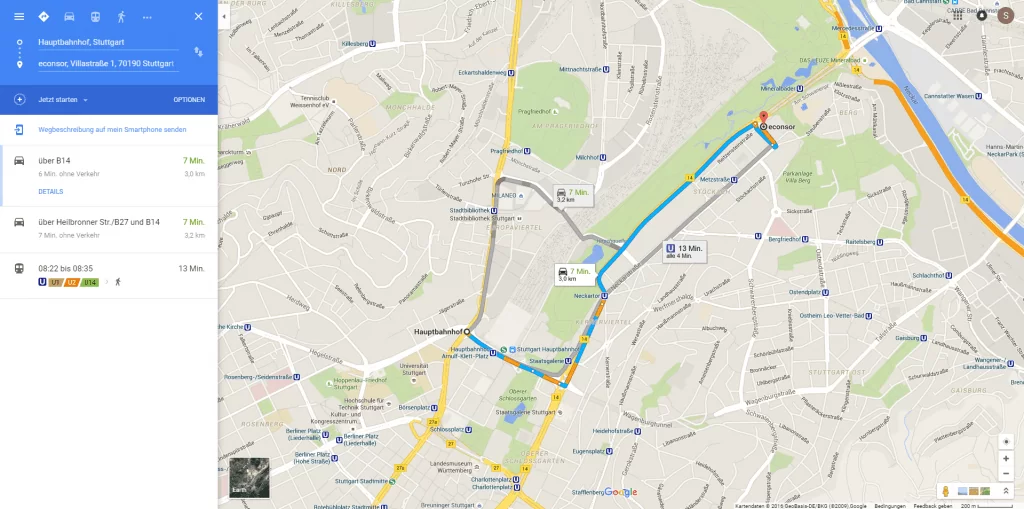 Screenshot Google Maps