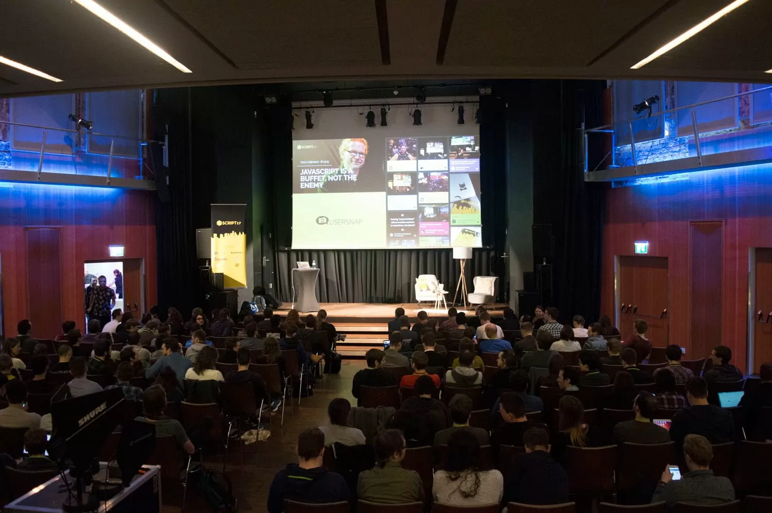 ScriptConf’17 JavaScript Konferenz in Linz, Österreich Sliderbild 1 Front- und Backend Entwicklung mit JavaScript