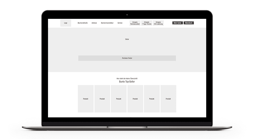 Wireframe Konzept Wireframe Konzept Screenshot