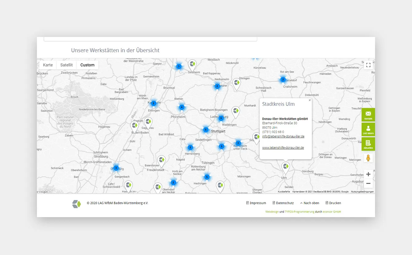 LAG Landkarte LAG Landkarte