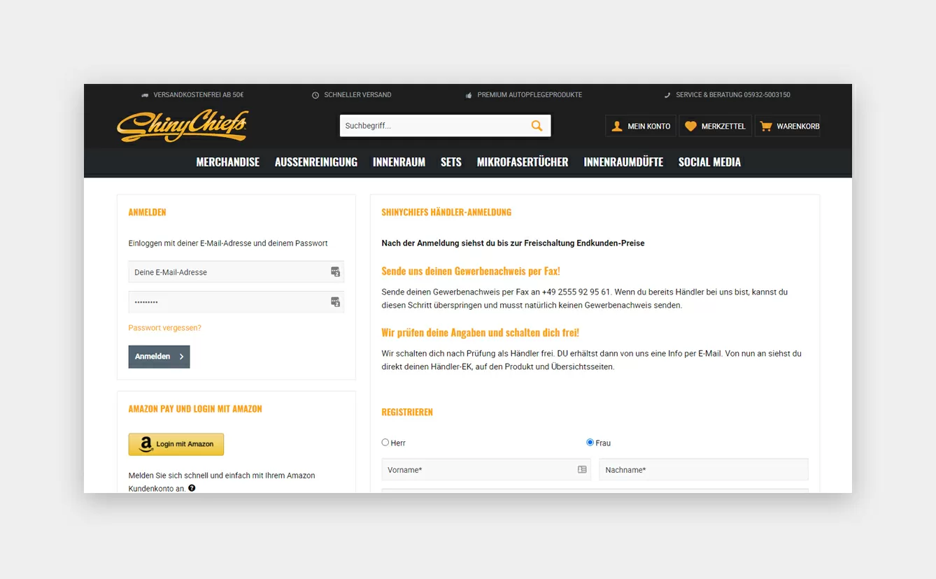 Shiny Chiefs Registration