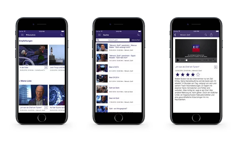 ERF Mediathek App ERF Mediathek IPhone