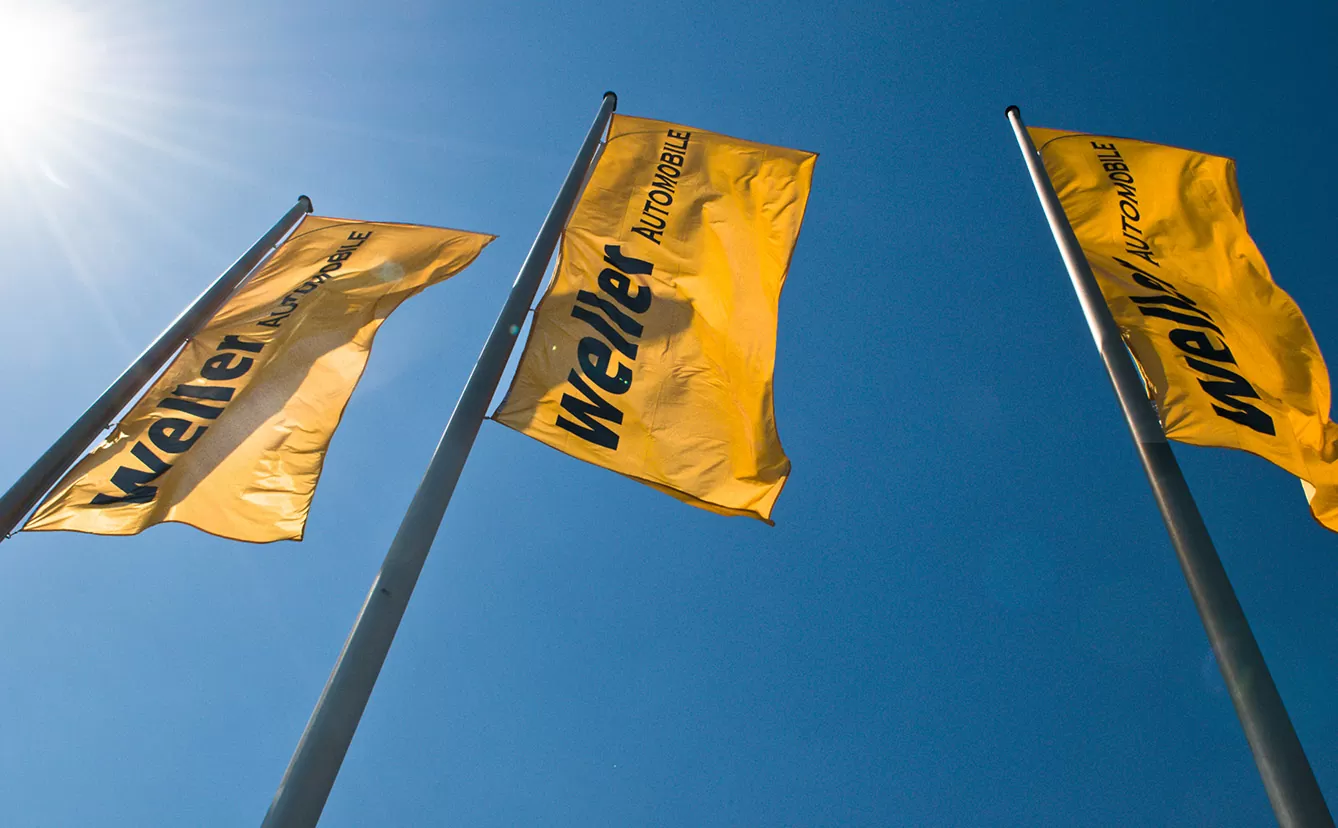 Weller Automobile Flagge
