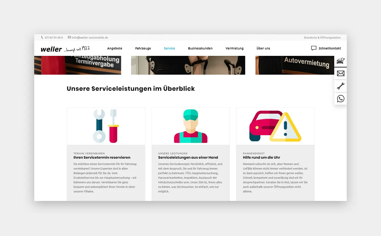 Weller Automobile Leistungen Weller Automobile Leistungen