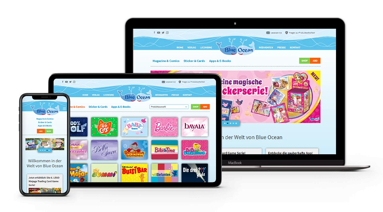 Ein Mockup von Blue Ocean Ein Mockup von Blue Ocean