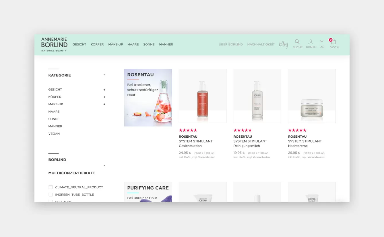 Annemarie Börlind Produkte Annemarie Börlind Produkte