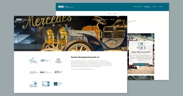 Abbildung der Webseite von DMG