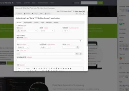 Detailansicht der Eingabemaske eines Blocks im Editiermodus des Frontend-Editors