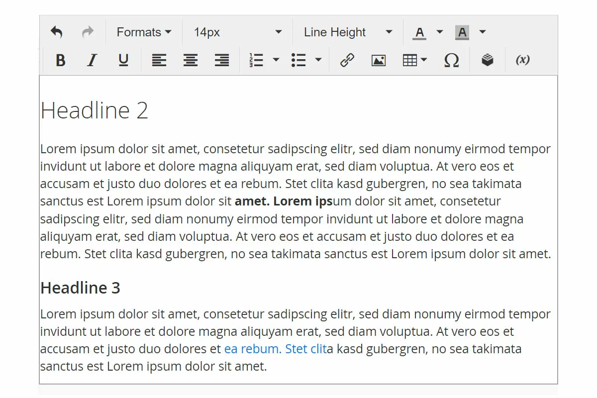Magento Texteditor Einblick in den Magento Texteditor im Backend