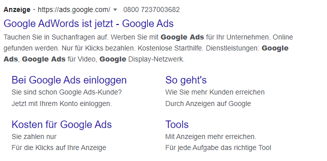 google-ads-anzeigenerweiterungen-von-google Verschiedene Anzeigenerweiterungen von Google Ads