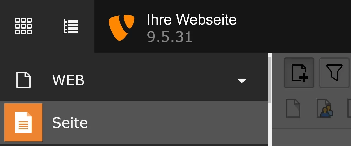 TYPO3 Version im Backend Screenshot aus der TYPO3 Instanz zur Erkennung der verwendeten Verion