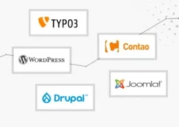 Abbildung der Logos von den CMS-Systeme aus unserem Vergleich