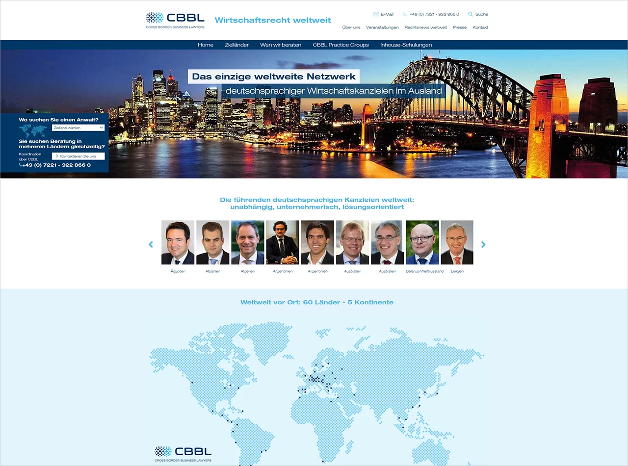 Top modern: die Webseite von CBBL