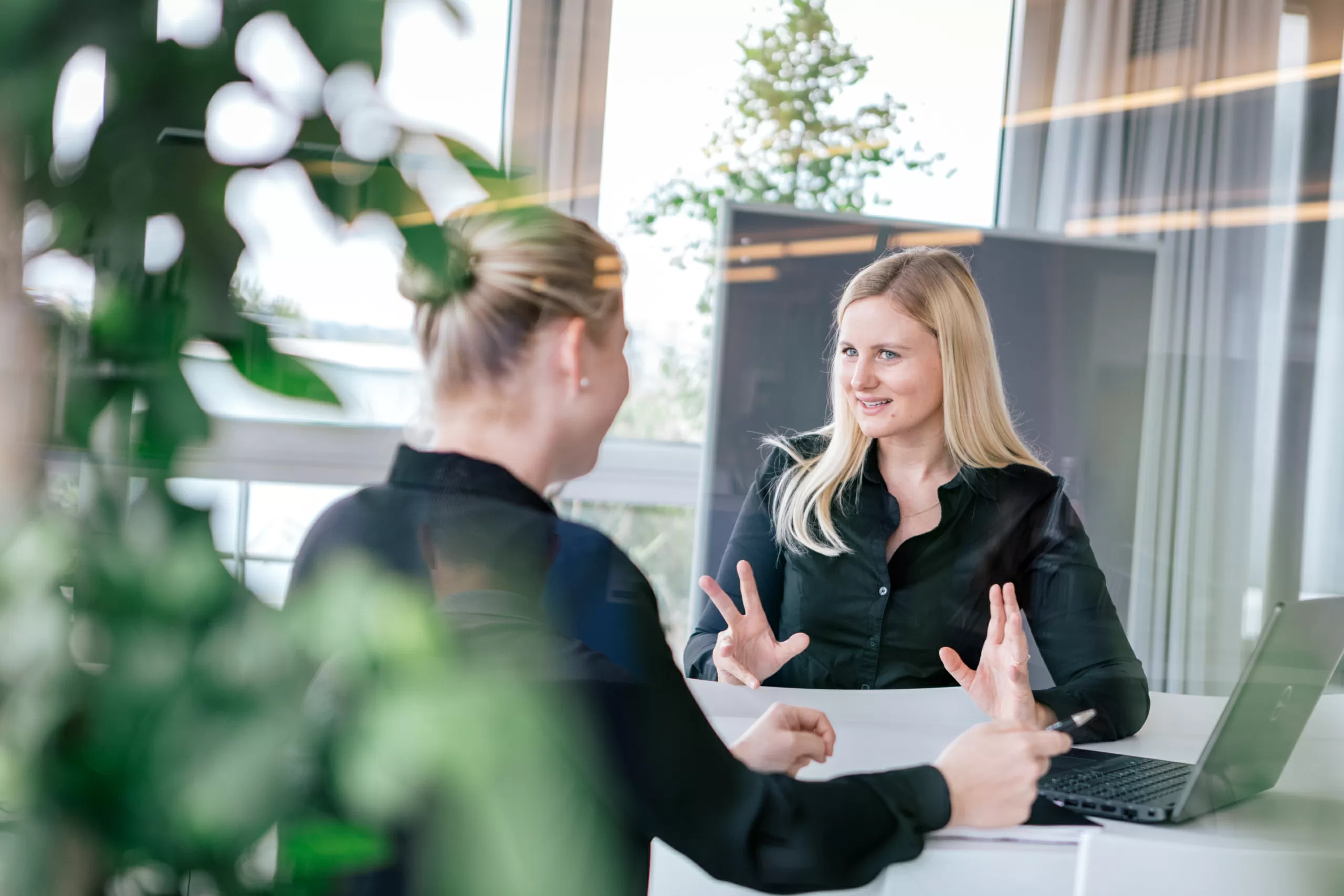 Beratung-für-die-Systemwahl Zwei Personen im Bertungsgespräch