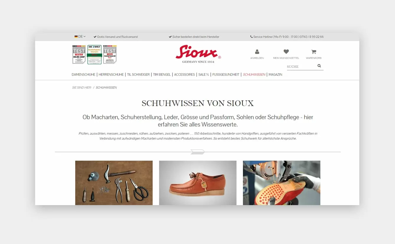 Sioux Schuhwissen Schuhwissen von Sioux