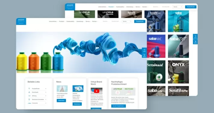 Ein Referenzbild von der Startseite. Ein Referenzbild mit Produktkategorie.