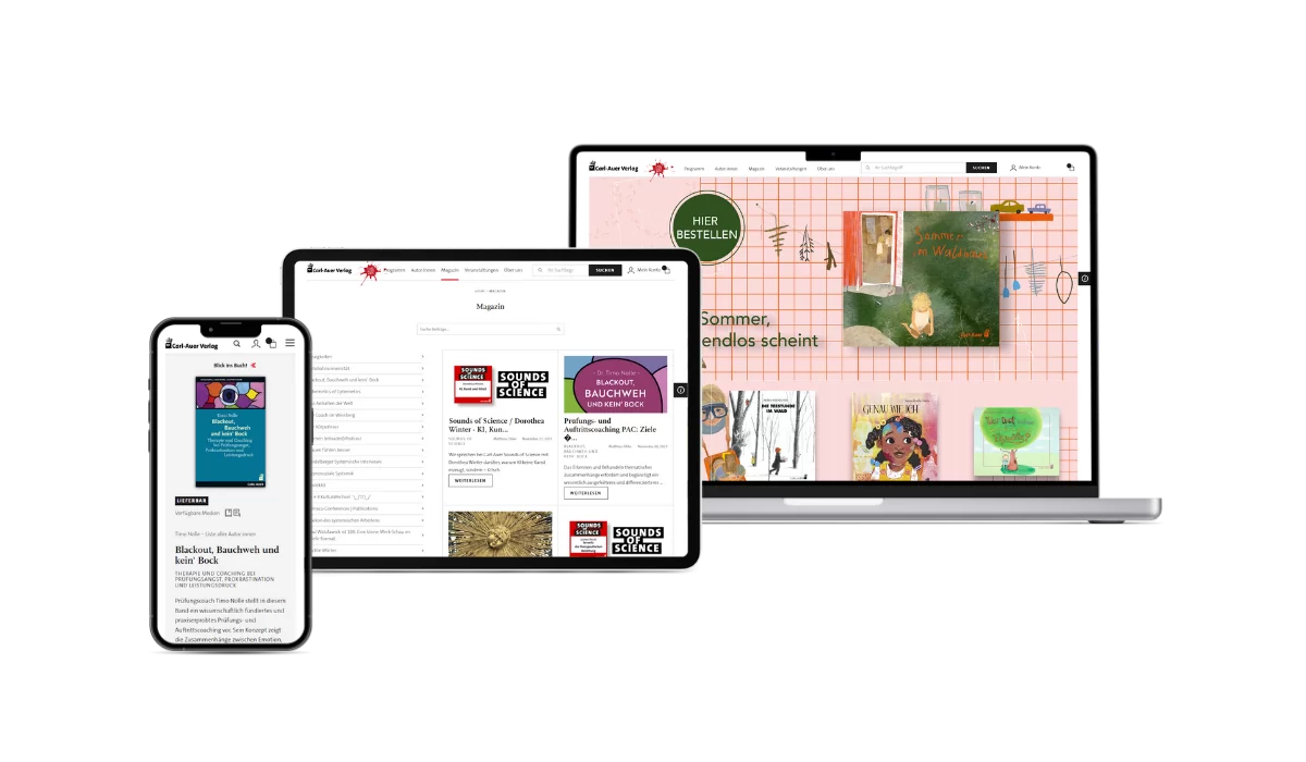 Carl Auer Produktdetail, Magazin, Startseite Startseite, Magazin und Produktansicht bei Carl Auer