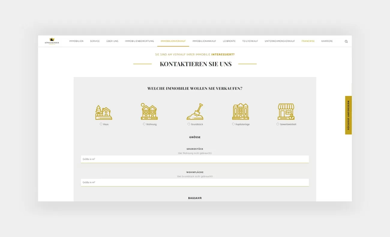Königskinder Immobilien Webseite Königskinder Immobilien Webseite
