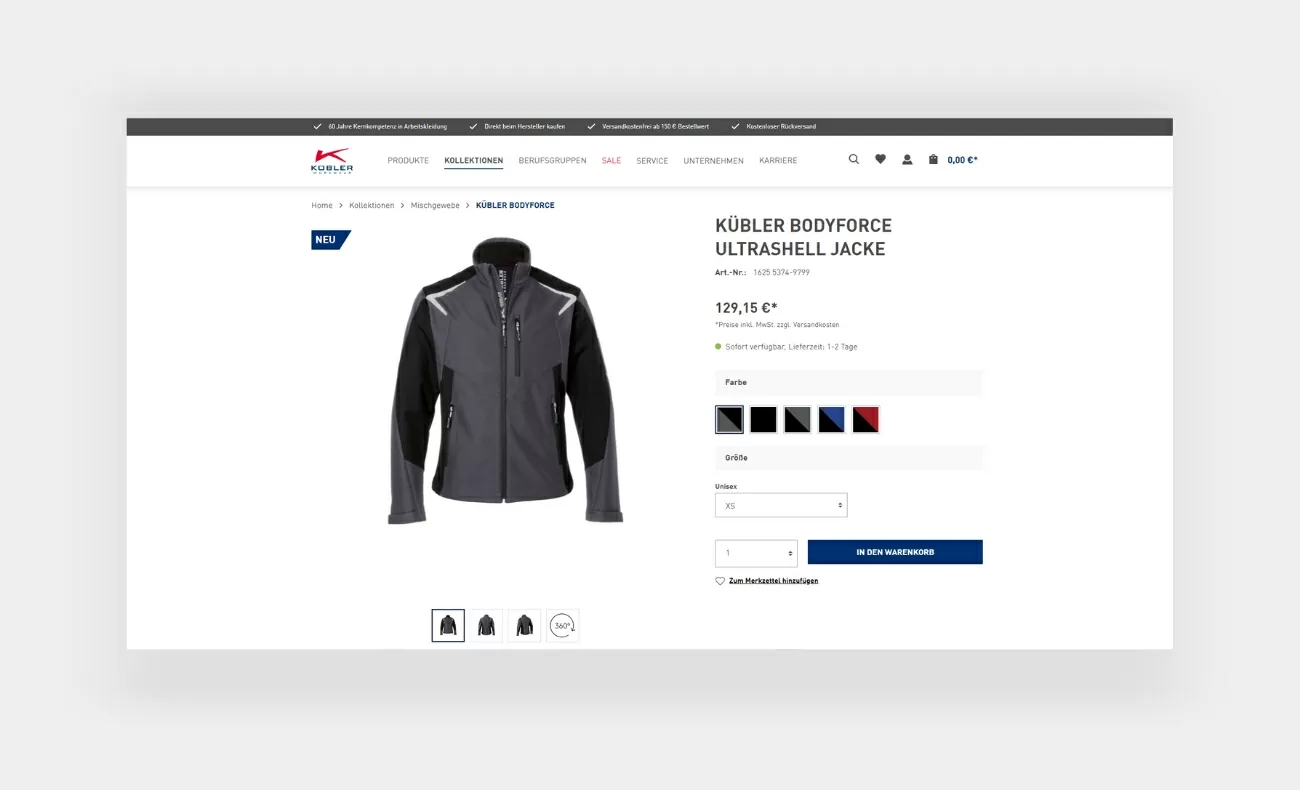 Produkt von Kübler Workwear Produkt von Kübler Workwear