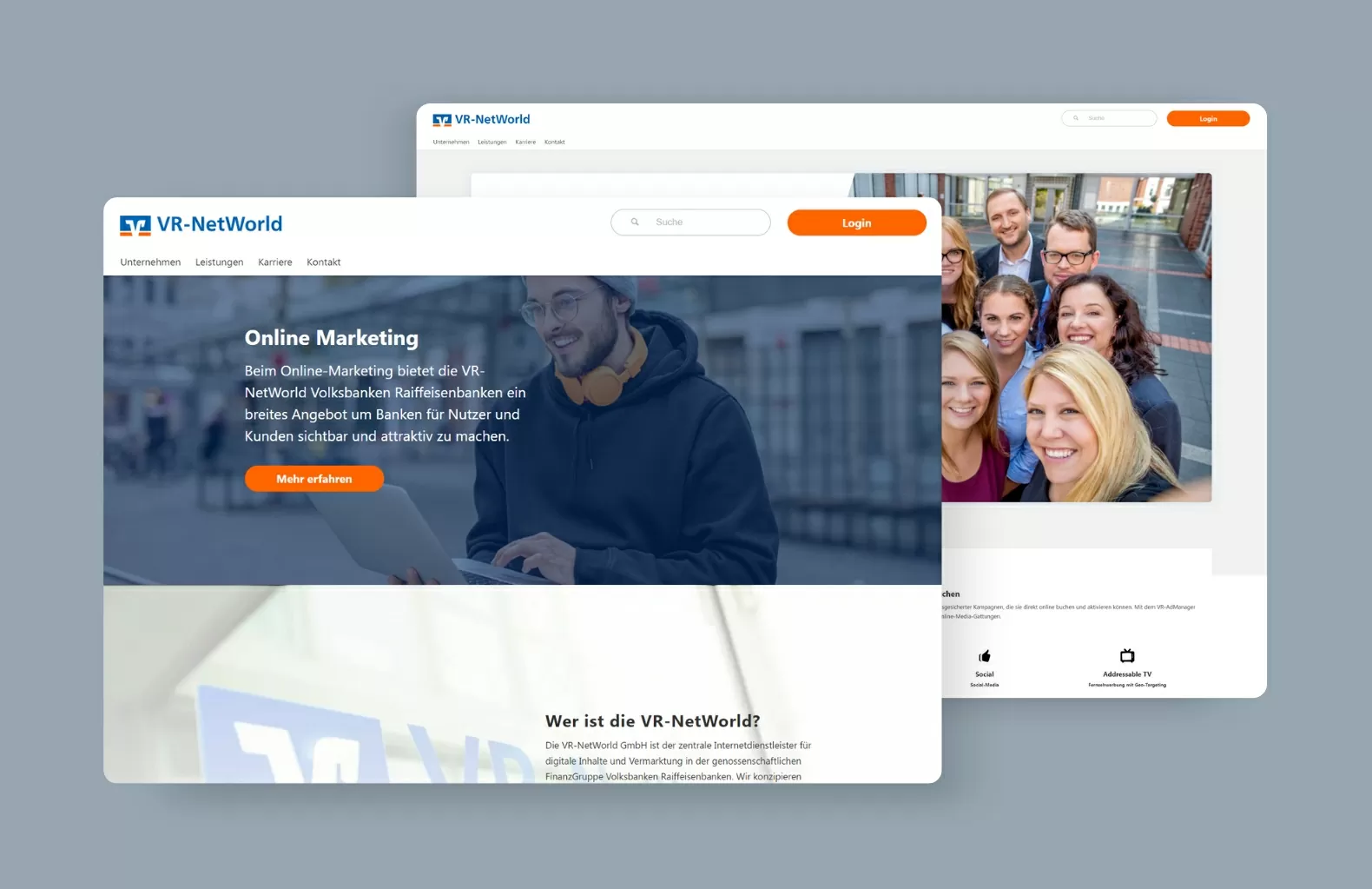 VR-NetWorld Startseite und Leistungen