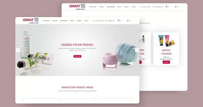 Referenz Teaser mit der Startseite und Anwendungen