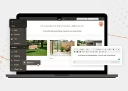 Mockup mit Magento Page Builder im Backend eines Kunden von ECONSOR