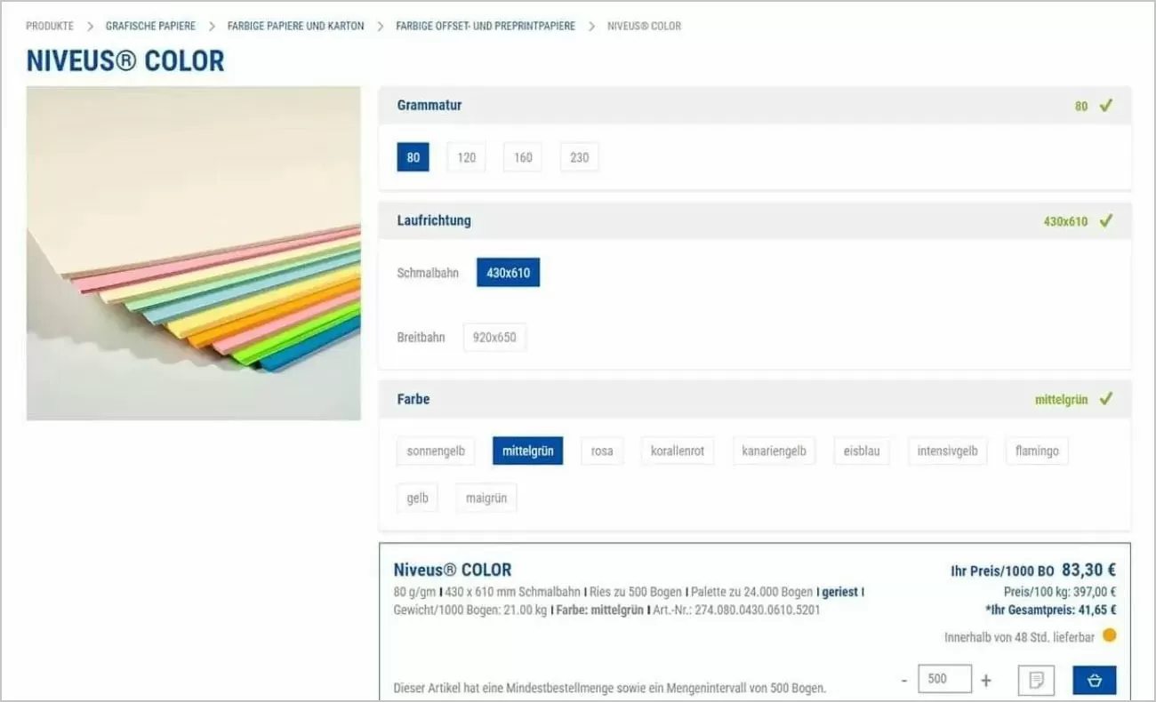 Berberich Produkte mit Lieferdaten und kundenspezifischen Preisen Berberich Produkte mit Lieferdaten und kundenspezifischen Preisen