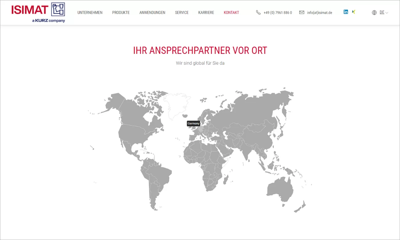 Isimat Ansprechspartner Weltkarte Isimat Ansprechspartner Weltkarte