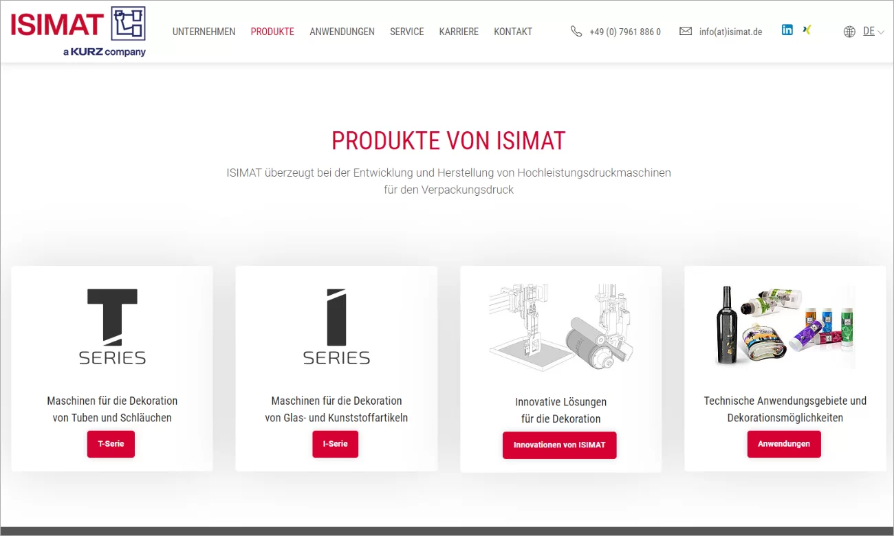 Isimat Produkte Isimat Produkte