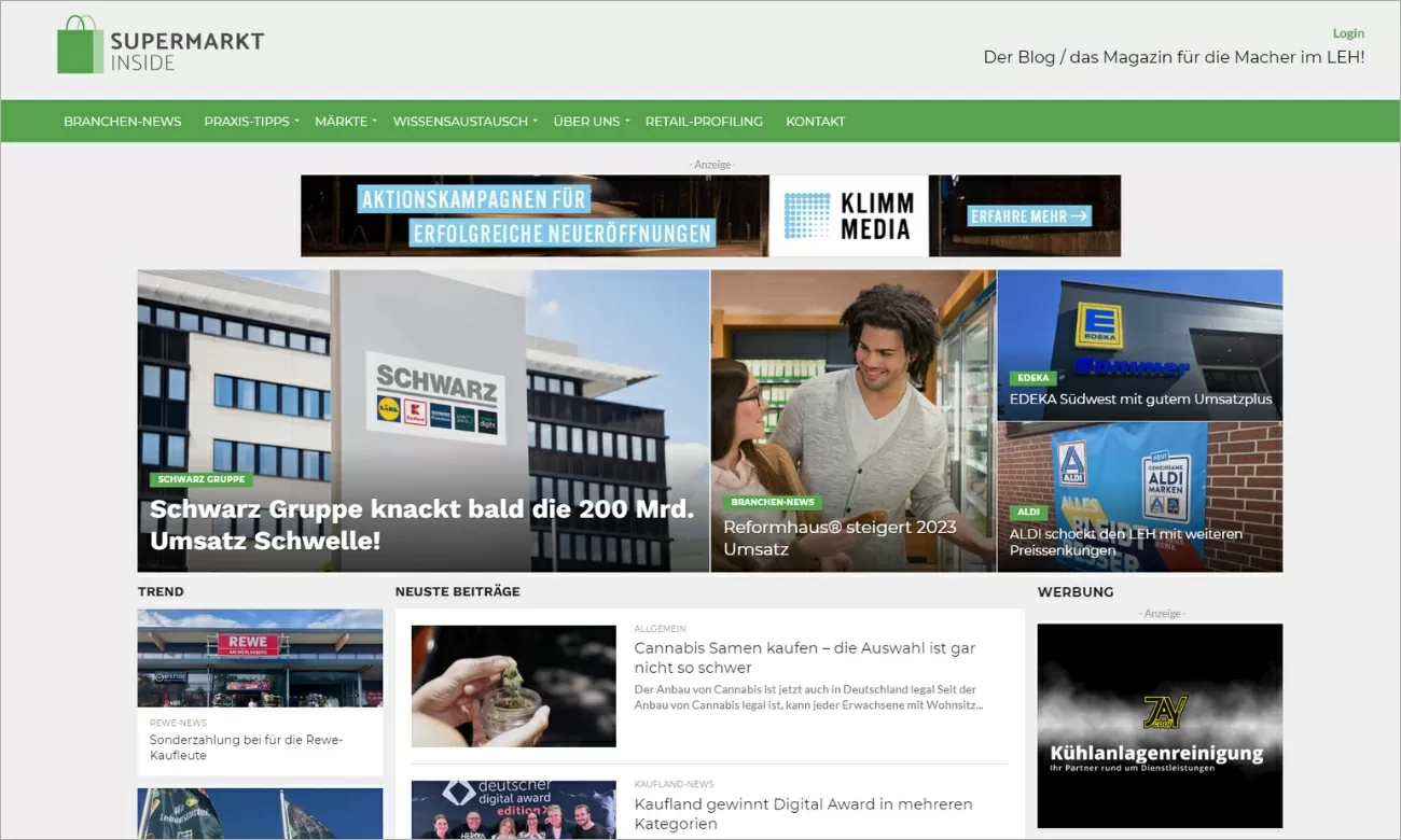Supermarkt-Inside Webdesign Highlight von Supermarket Inside für modernes Webdesign