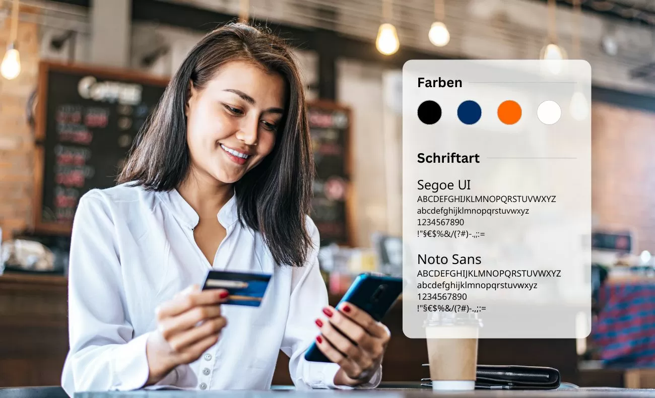 VR-Networld Styleguide VR-NetWorld Styleguide: Farben: schwarz, dunkelblau, orange, weiß. Schriftart: Segoe UI und Noto Sans