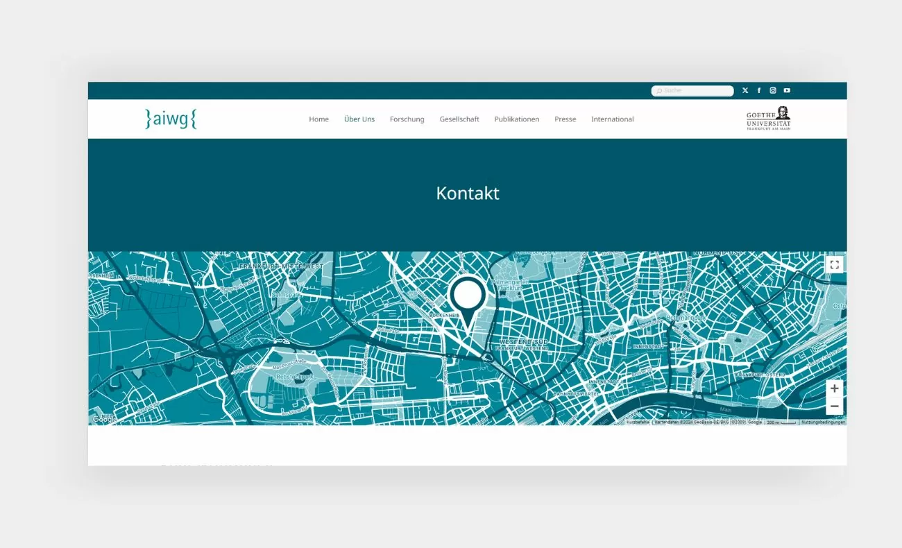AIWG Kontakt Übersicht Screenshot der Kontaktübersicht von AIWG